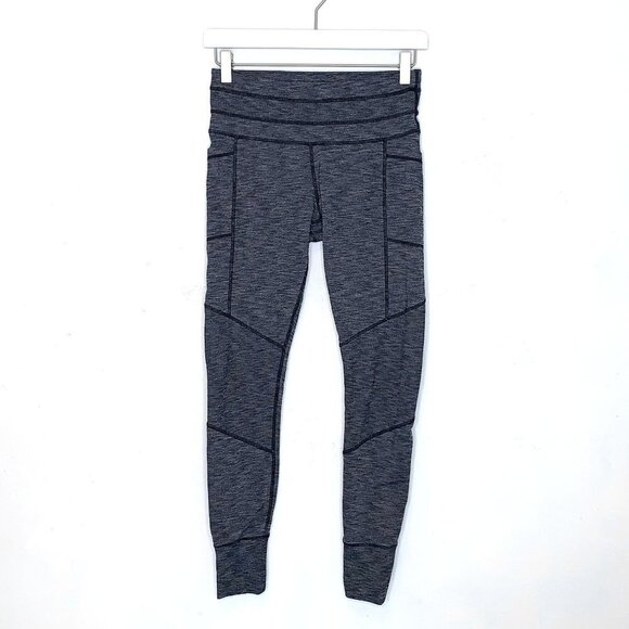 Athleta Excursion Heathered Black Gray Tight Legging size Small - Picture 3 of 11